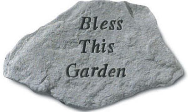 Concrete Stepping Stone - Bless This Garden Accent Memorial